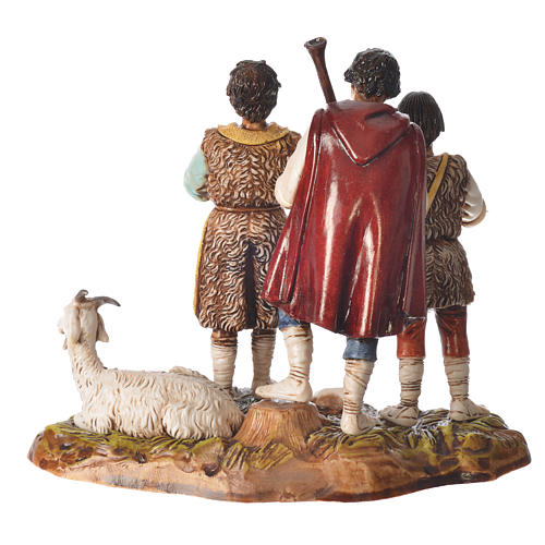 Scene with shepherds with goat, nativity figurines, 10cm Moranduzzo 2