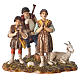 Scene with shepherds with goat, nativity figurines, 10cm Moranduzzo s1