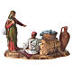 Scene with characters at the Market, nativity figurine, 10cm Moranduzzo s2