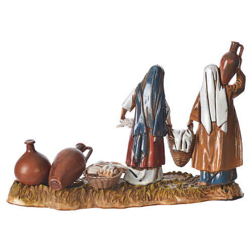 Scene with women and jugs, nativity figurines, 10cm Moranduzzo 2