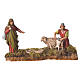 Scene with man shearing sheep, nativity figurines, 10cm Moranduzzo s1