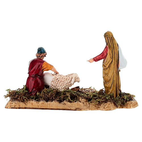Cena tosquiador para presépio Moranduzzo figuras altura média 10 cm 4