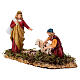 Scene with man shearing sheep, nativity figurines, 10cm Moranduzzo s3