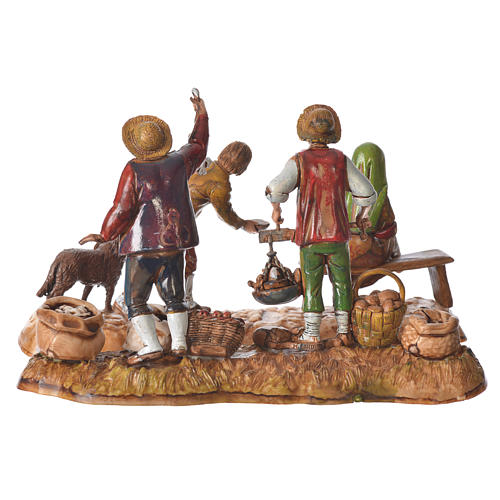 Market scene, nativity figurine, 10cm Moranduzzo, 2 pcs 4