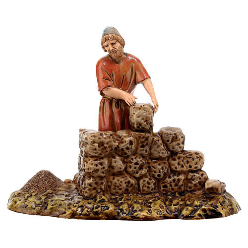 Composition with 4 nativity figurines, 10cm Moranduzzo 4