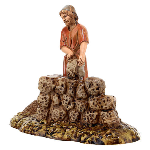 Composition with 4 nativity figurines, 10cm Moranduzzo 5