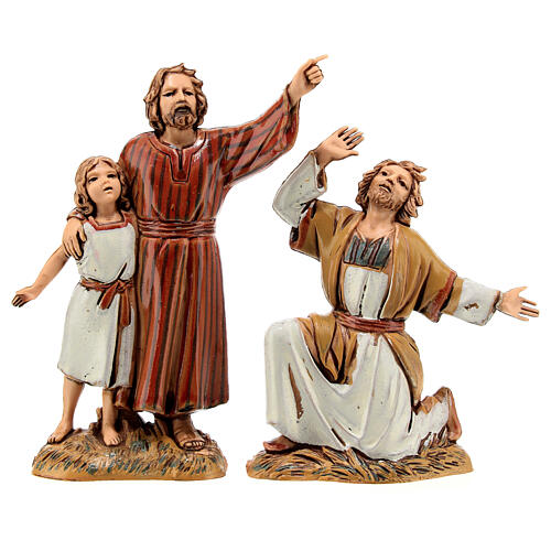 Shepherds with historic costumes, 8 nativity figurines, 10cm Moranduzzo 4
