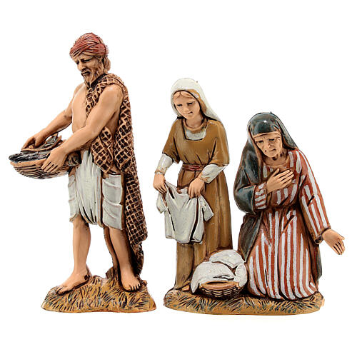 Shepherds with historic costumes, 8 nativity figurines, 10cm Moranduzzo 3