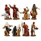 Shepherds with historic costumes, 8 nativity figurines, 10cm Moranduzzo s6