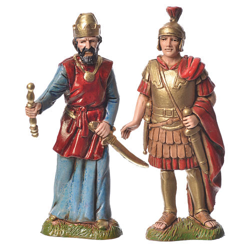 King Herod with soldiers, 4 nativity figurines, 10cm Moranduzzo 3