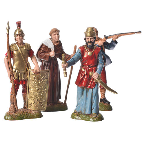 Assorted characters, 4 nativity figurine, 10cm Moranduzzo 1