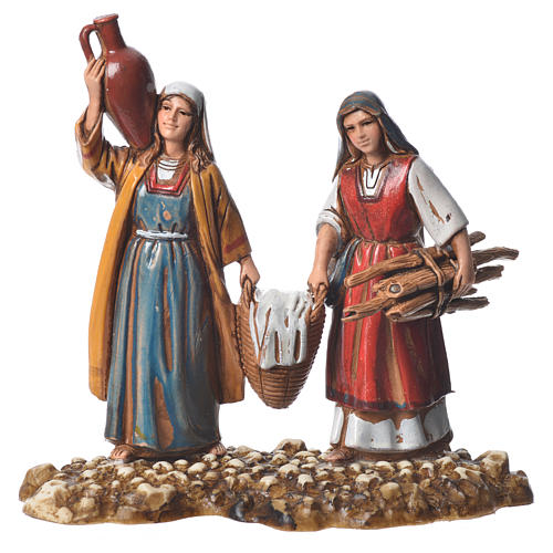 Women at the market, 2 nativity figurine, 10cm Moranduzzo 2