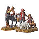 Group with characters and animals, 2 nativity figurines, 10cm Moranduzzo s1