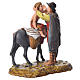 Group with characters and animals, 2 nativity figurines, 10cm Moranduzzo s3