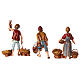 Neapolitan customs and trades, 3 nativity figurine, 10cm Moranduzzo s5