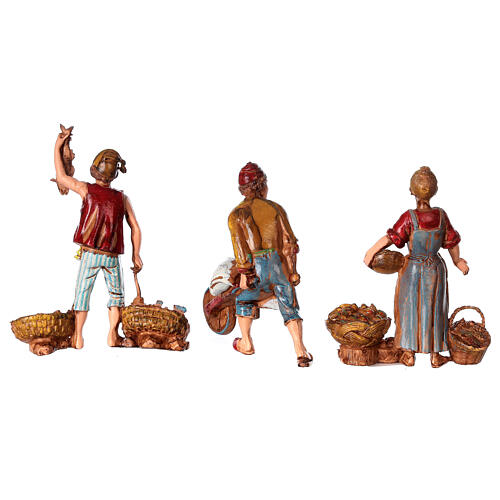 Neapolitan customs and trades, 3 nativity figurine, 10cm Moranduzzo 5