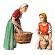Woman milking and washerwoman, nativity figurines, 10cm Moranduzzo s1
