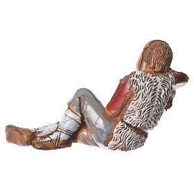 Shepherd sleeping, nativity figurine, 10cm Moranduzzo