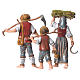 Family of farmers, 3 nativity figurines, 10cm Moranduzzo s2