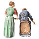 Woman with rolling pin and woman sitting, nativity figurines, 10cm Moranduzzo s2