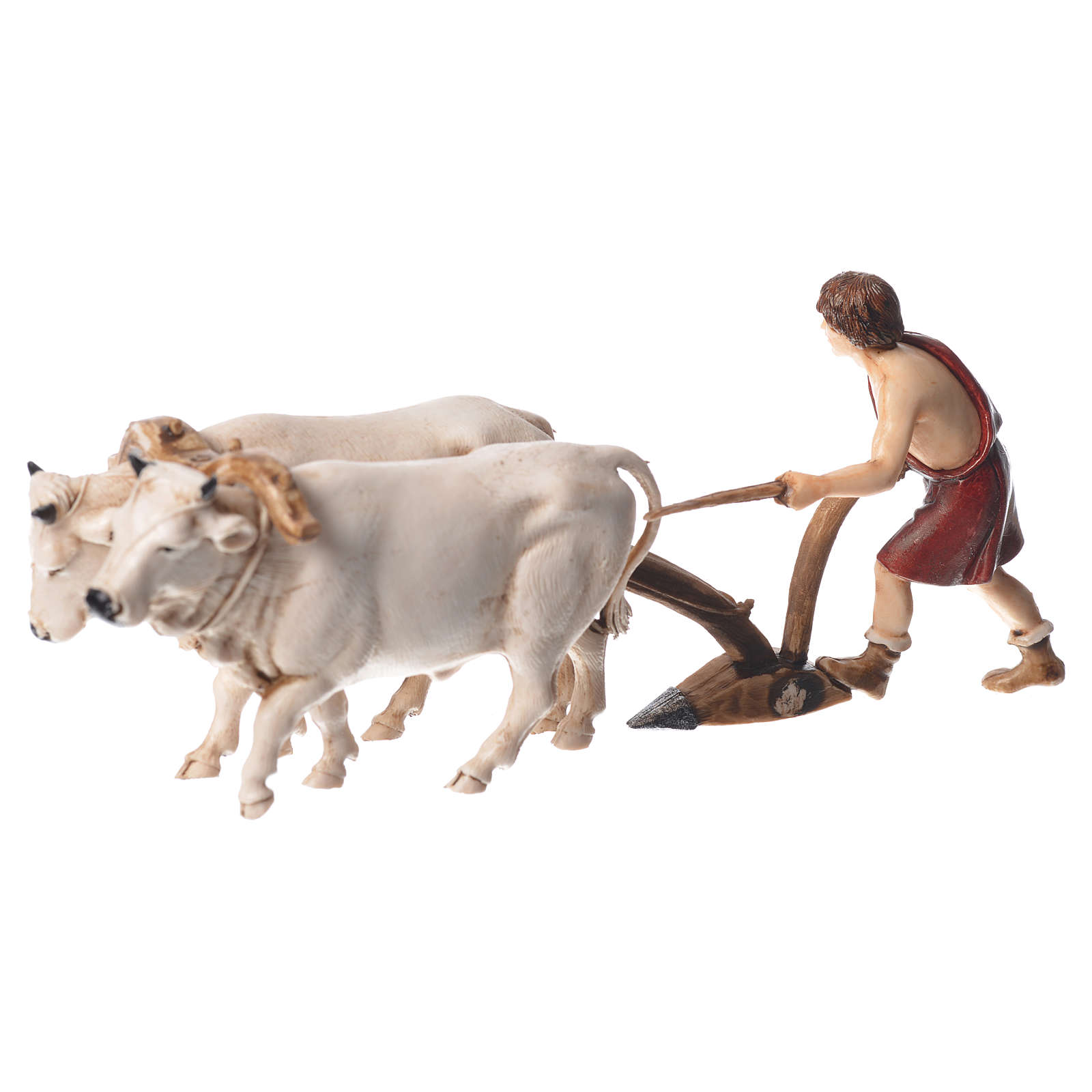 Hirte mit Pflug und Ochsen 10cm Moranduzzo Online Verfauf auf HOLYART