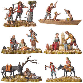 Group of 6 nativity figurines, 10cm Moranduzzo