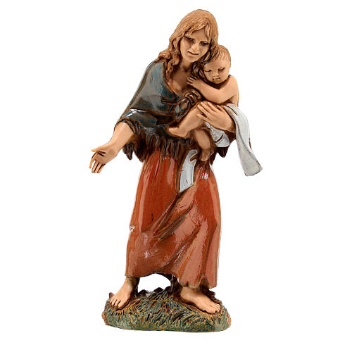Shepherds, 4 nativity figurines, 10cm Moranduzzo 5