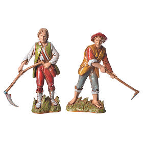 Shepherds, classic colours, 8 nativity figurines, 10cm Moranduzzo