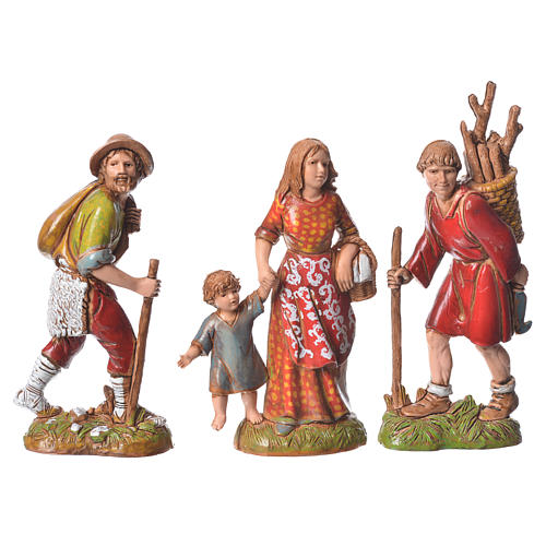 Shepherds, classic colours, 8 nativity figurines, 10cm Moranduzzo 8