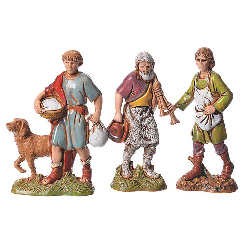 Shepherds, classic colours, 8 nativity figurines, 10cm Moranduzzo 4