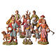 Shepherds, classic colours, 8 nativity figurines, 10cm Moranduzzo s6