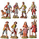 Shepherds, classic colours, 8 nativity figurines, 10cm Moranduzzo s1
