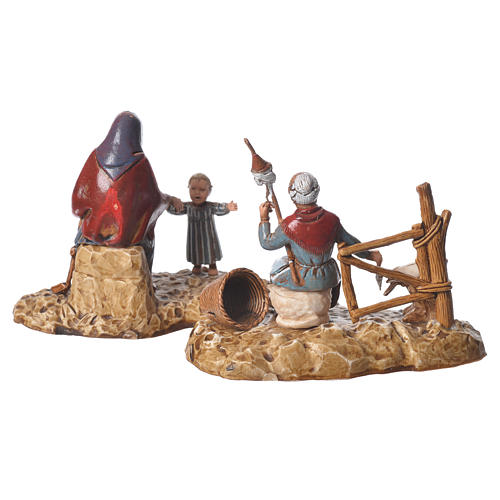 Old ladies, nativity figurines 2 pieces, 10cm Moranduzzo 2