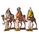 Trzej Królowie i ujeżdżajacy wielbłądy 10 cm Moranduzzo 6 szt. s1