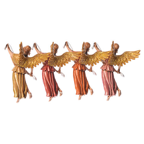 Nativity figurines, angels in glory by Moranduzzo 10cm, 4 pieces 4