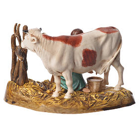 Milking scene nativity figurine 10cm Moranduzzo