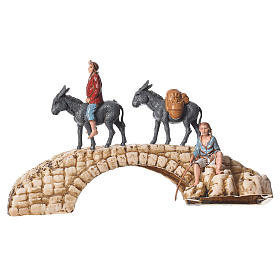 Composition of nativity figurines, 4pieces, 6cm Moranduzzo