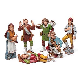 Shepherds figurines 8cm by Moranduzzo, 6pcs