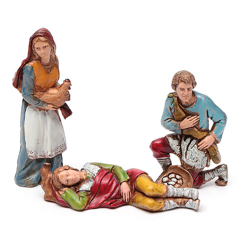 Shepherds figurines 8cm by Moranduzzo, 6pcs 2