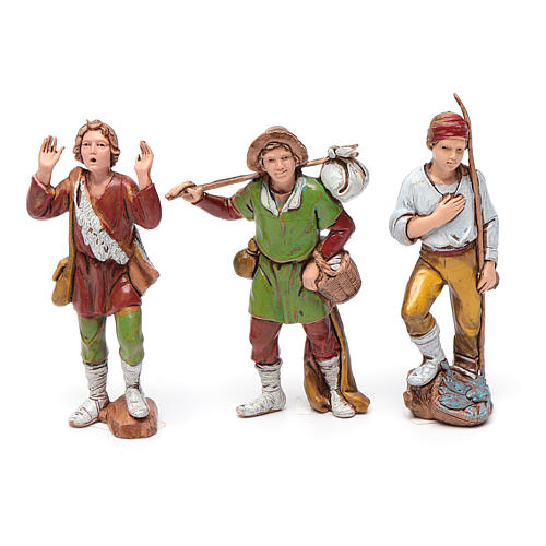 Shepherds figurines 8cm by Moranduzzo, 6pcs 3