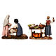 Grupo de vendedora de verduras y esquiladores 8 cm Moranduzzo 2 figuras s4