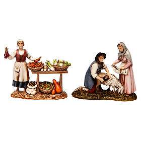 Card plaryers and sheep shearer figurines 8cm, Moranduzzo