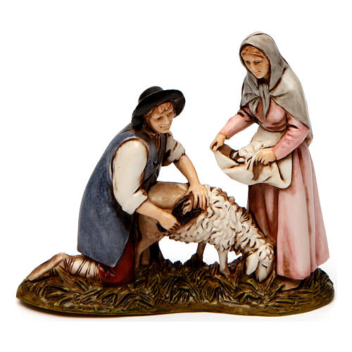 Card plaryers and sheep shearer figurines 8cm, Moranduzzo 3