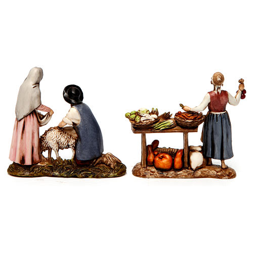 Card plaryers and sheep shearer figurines 8cm, Moranduzzo 4