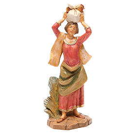 Donna con gallina 19 cm presepe Fontanini