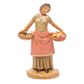 Frau mit Obstkorb 12cm Fontanini