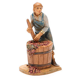 Crèche Fontanini: Paysan qui écrase le raisin 12 cm crèche Fontanini
