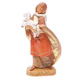 Pastorello pecora in braccio 12 cm Fontanini