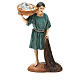 Fisherman with net and basket in painted resin 12cm Martino Landi Collection s1