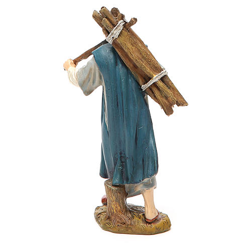 Pastor con madera resina pintada 12 cm  Linea barata Landi 2